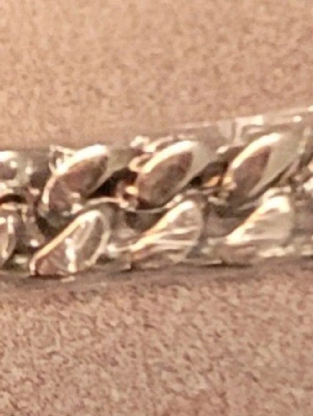 New. Mens Cuban Valknut Stainless Steel 7.5 Thick Silver Cuban Link Bracelet.